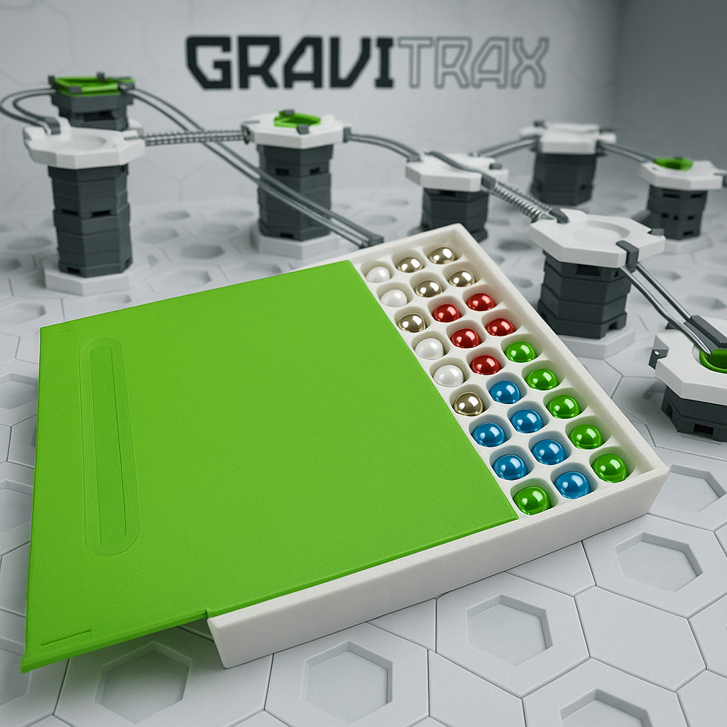 GraviTrax Aufbewahrungsbox für 100 Murmeln – 3D-gedruckte Aufbewahrung – FM3D