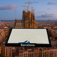 3D-gedruckte Miniatur von Barcelona – Detaillierter Stadtplan und Architektur – Premiumqualität