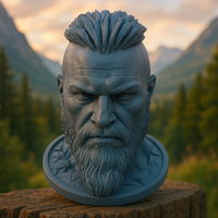 Beeld "Ragnar" in Koningsblauw - Stoer en Iconisch - Premium Quality