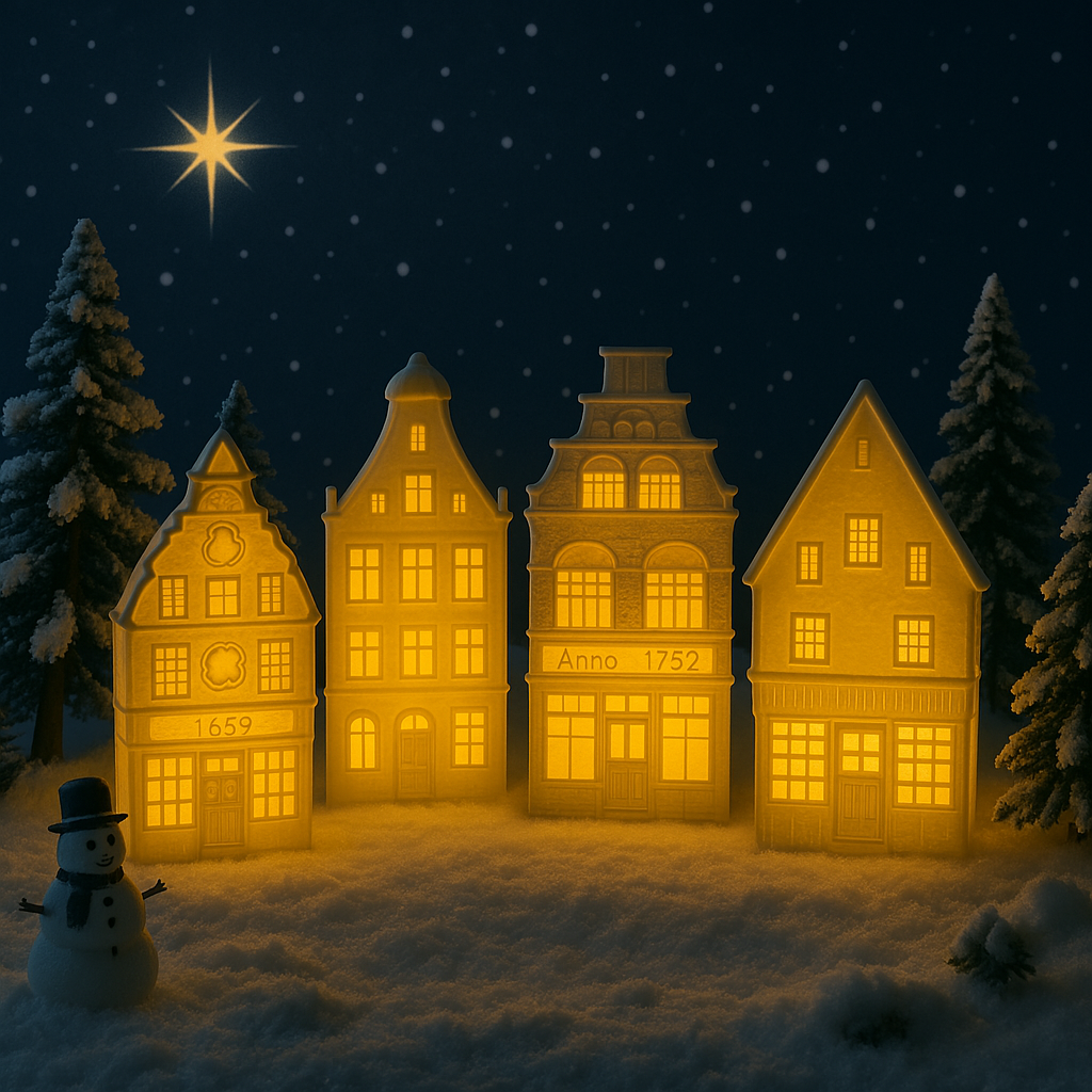 Grachtenhauslaternen – Stimmungsvolle niederländische Miniaturen – Premiumqualität