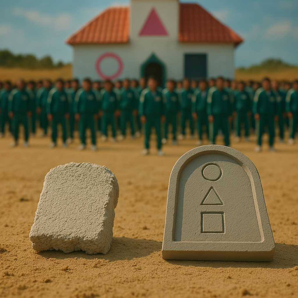 Flying Stone Game – Squid Game Inspired Decorative Object in 3D printed PLA - Premium Quality