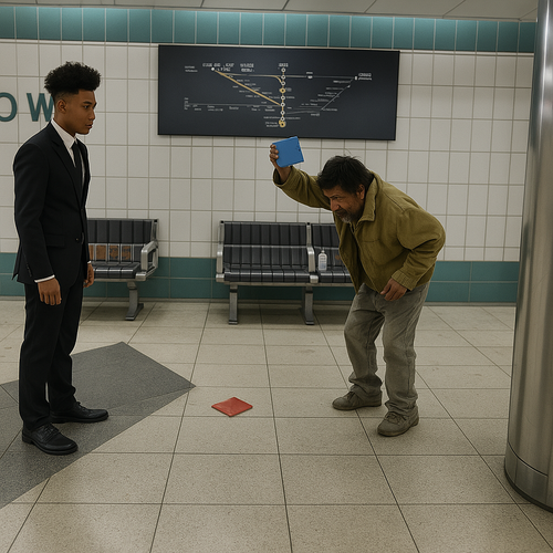 Tintenfischspiel-Dekoration – 3D-gedruckte Ddakji-Kacheln in Rot und Blau – Premiumqualität