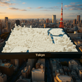 3D Printed Miniature of Tokyo – Detailed City Map and Skyline - Premium Quality