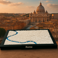 3D Printed Miniature of Rome – Detailed City Map and Historical Architecture - Premium Quality