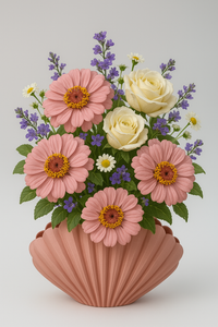 Stilvolle 3D-gedruckte Vase mit modernem, gedrehtem Design – Premium-Qualität