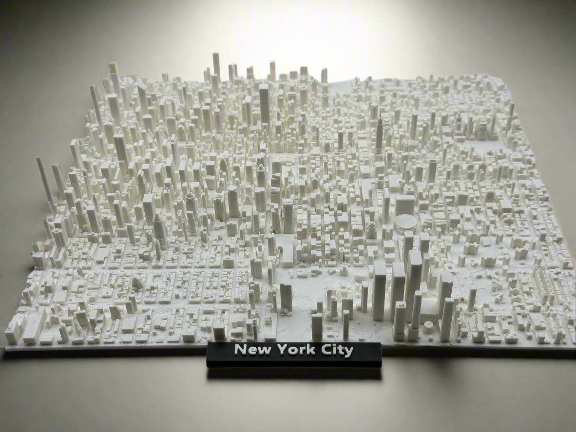 Gedetailleerde 3D Geprinte Miniatuur van New York City – Iconische Skyline - Premium Quality