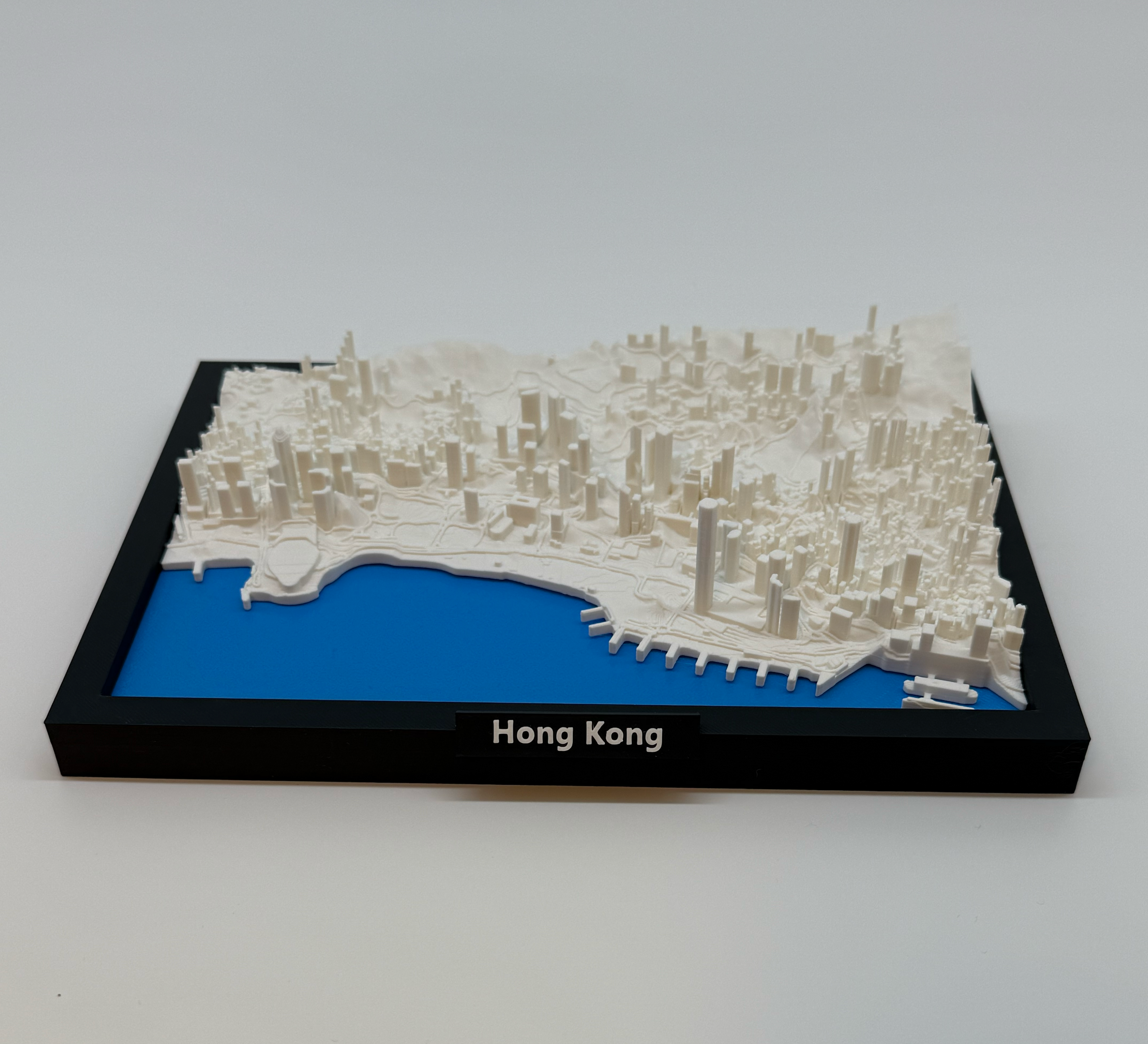 3D Printed Miniature of Hong Kong – Detailed City Map and Skyline - Premium Quality