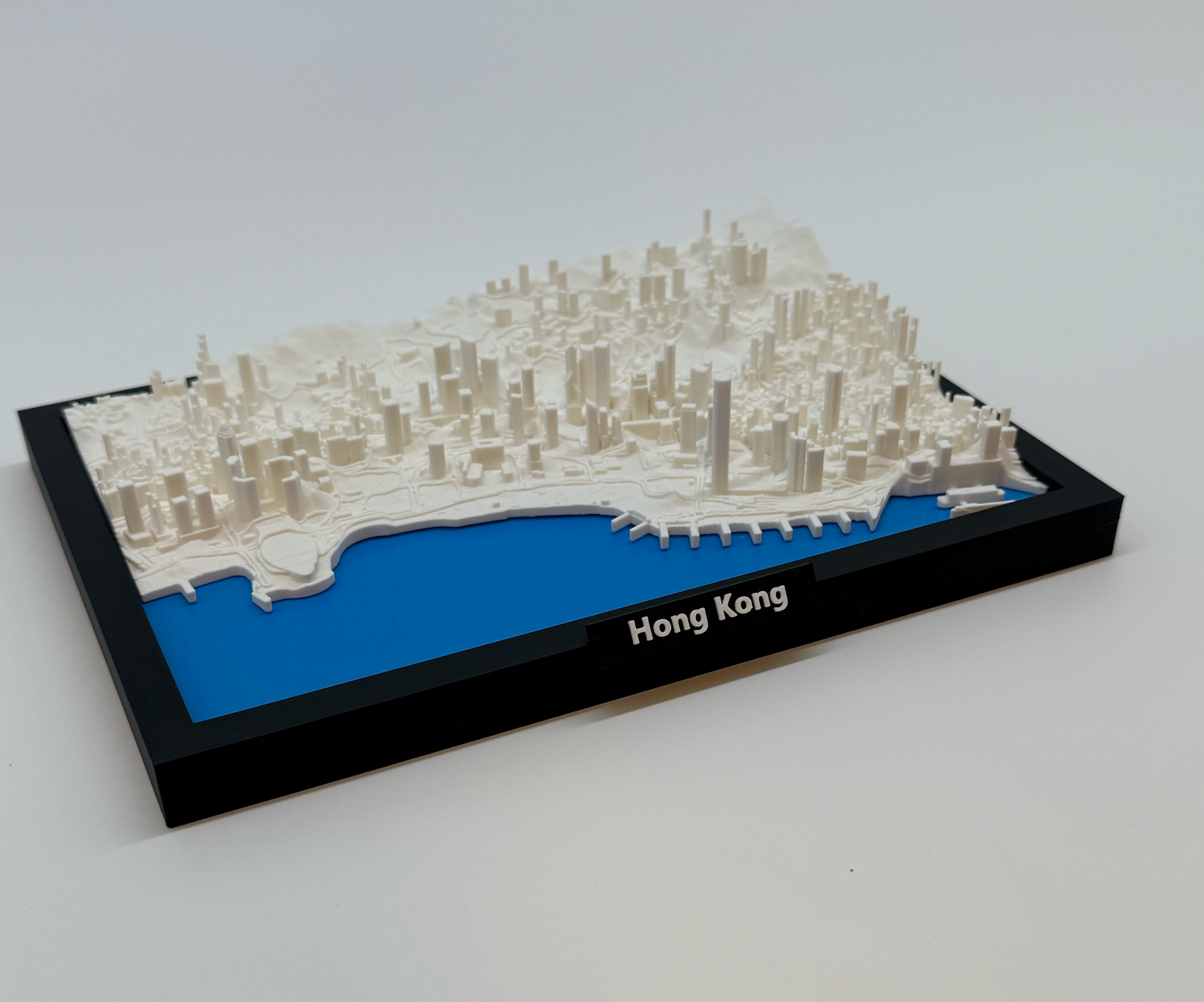 3D Printed Miniature of Hong Kong – Detailed City Map and Skyline - Premium Quality