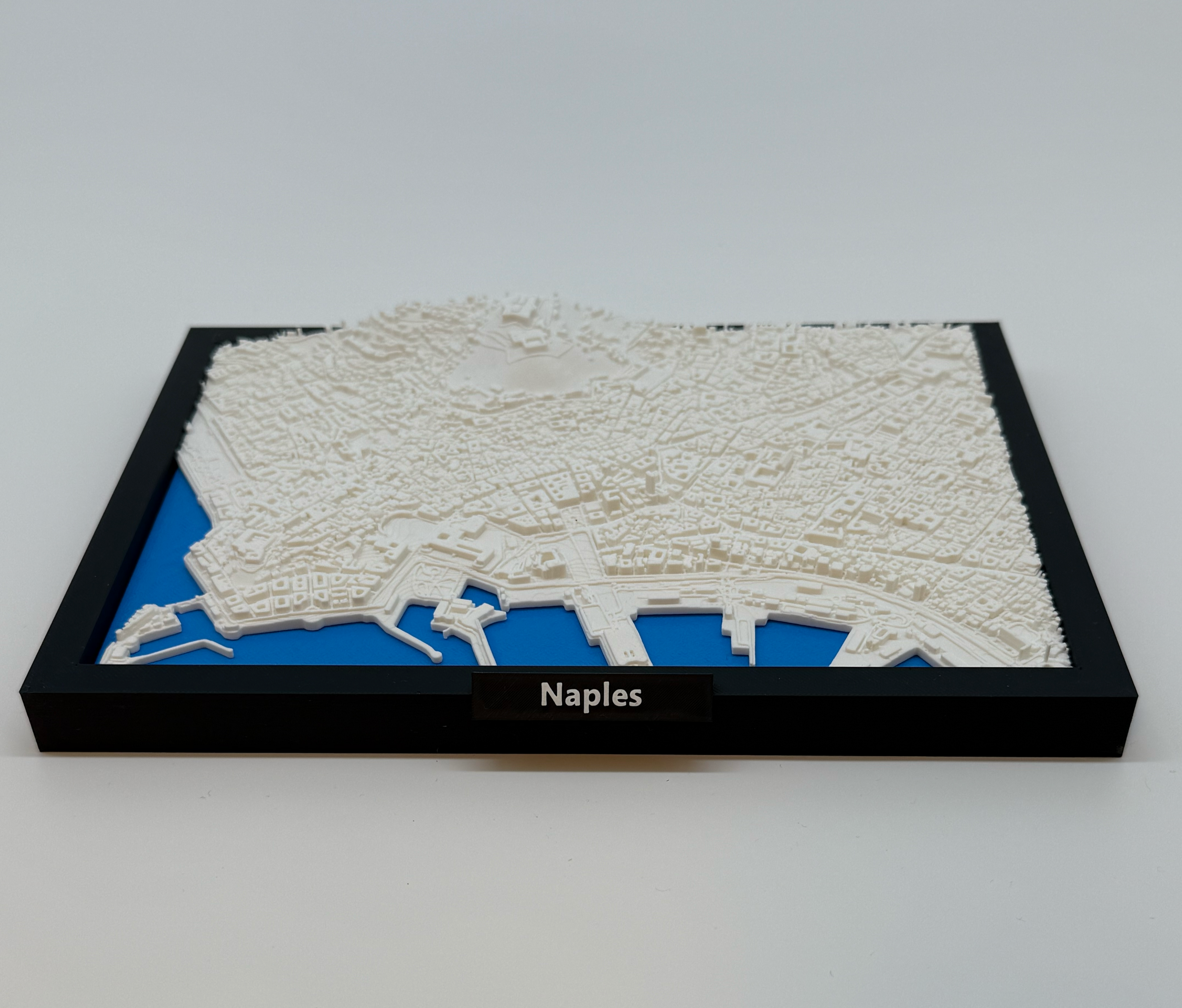 3D Printed Miniature of Naples – Detailed City Map and Coastline - Premium Quality