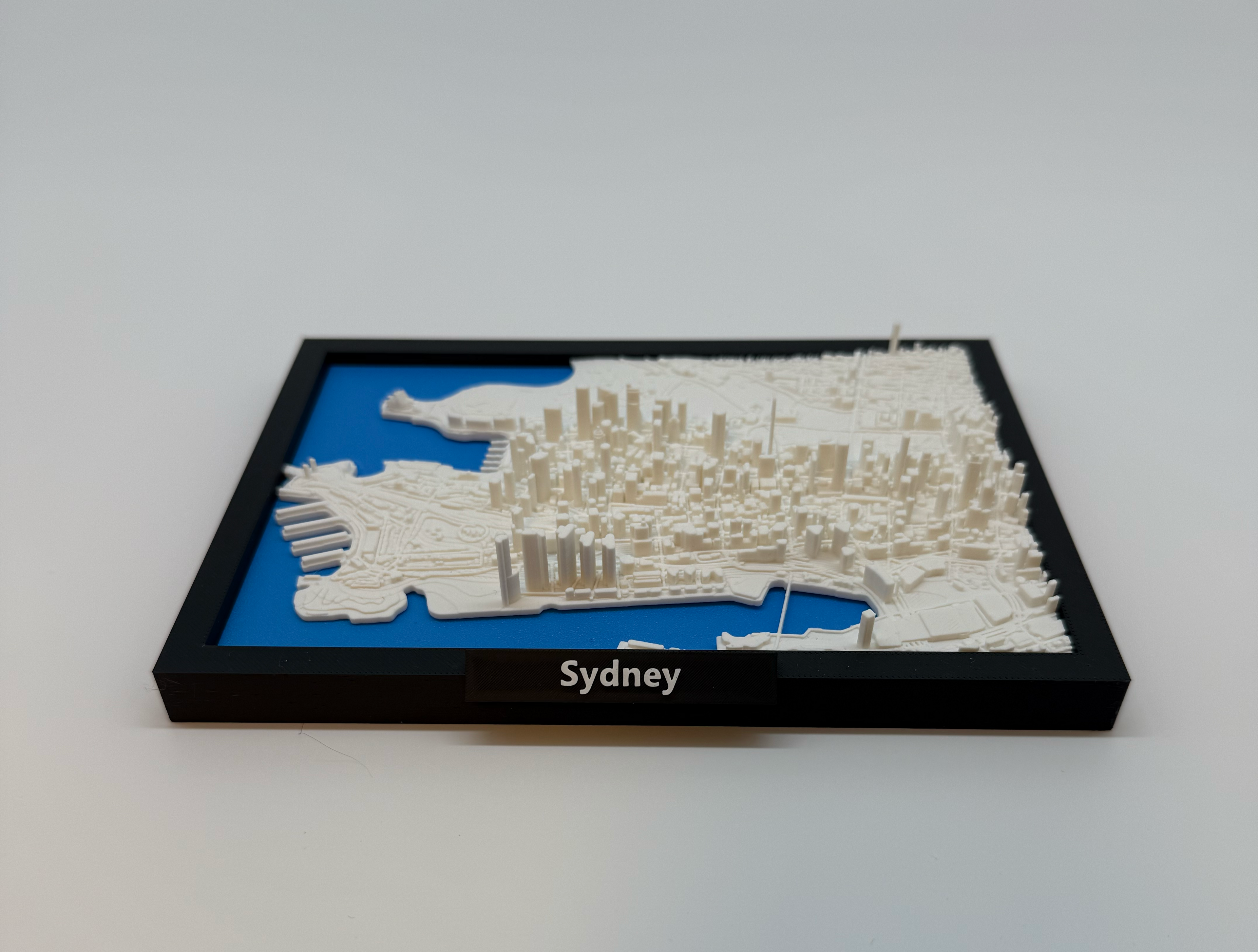 3D Printed Miniature of Sydney – Detailed City Map and Iconic Harbour - Premium Quality