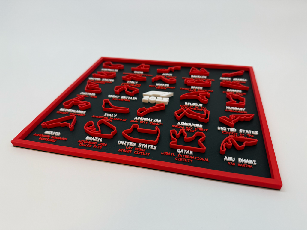 Kalender Formule 1 2025 - Premium Quality