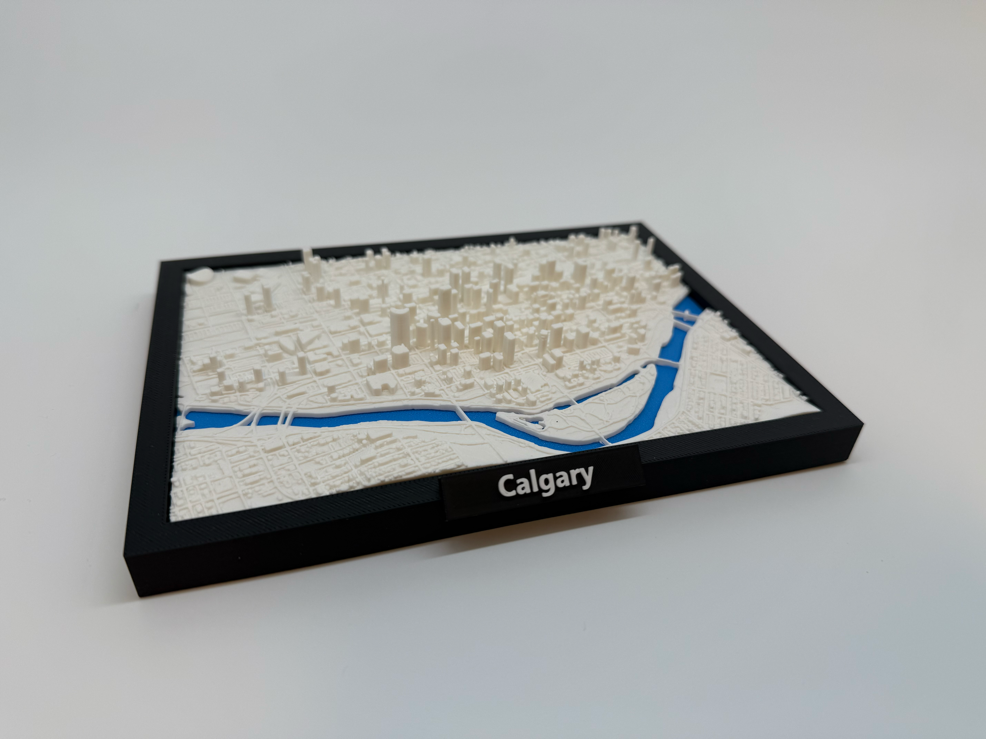 3D Printed Miniature of Calgary – Detailed City Map and Skyline - Premium Quality
