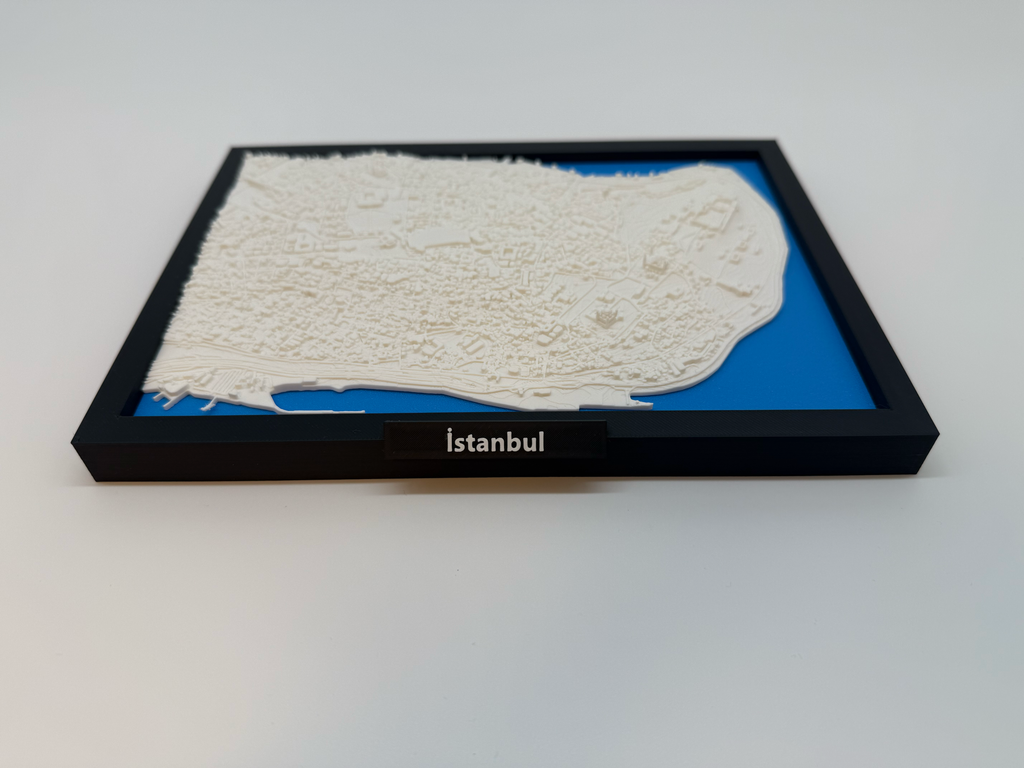3D Printed Miniature of Istanbul – Detailed City Map and Bosphorus - Premium Quality