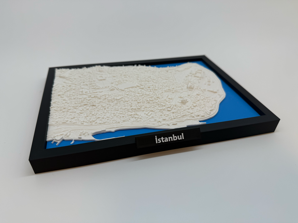 3D Printed Miniature of Istanbul – Detailed City Map and Bosphorus - Premium Quality