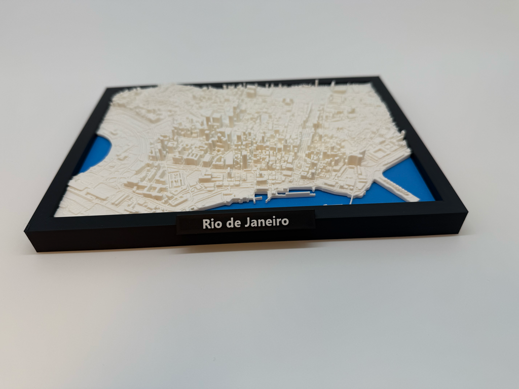 3D Printed Miniature of Rio de Janeiro – Detailed City Map and Iconic Landscape - Premium Quality