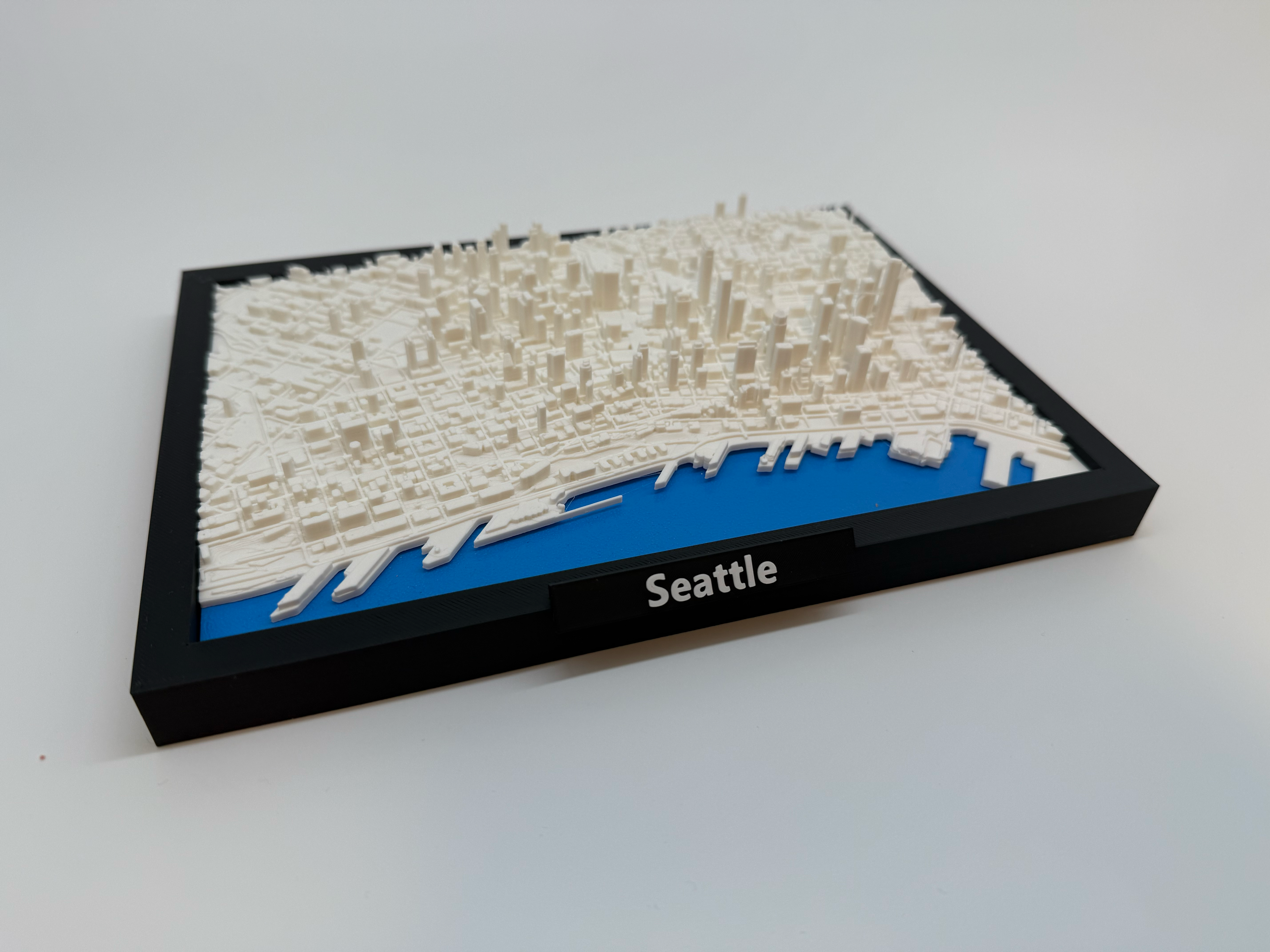 3D Printed Miniature of Seattle – Detailed City Map and Skyline - Premium Quality