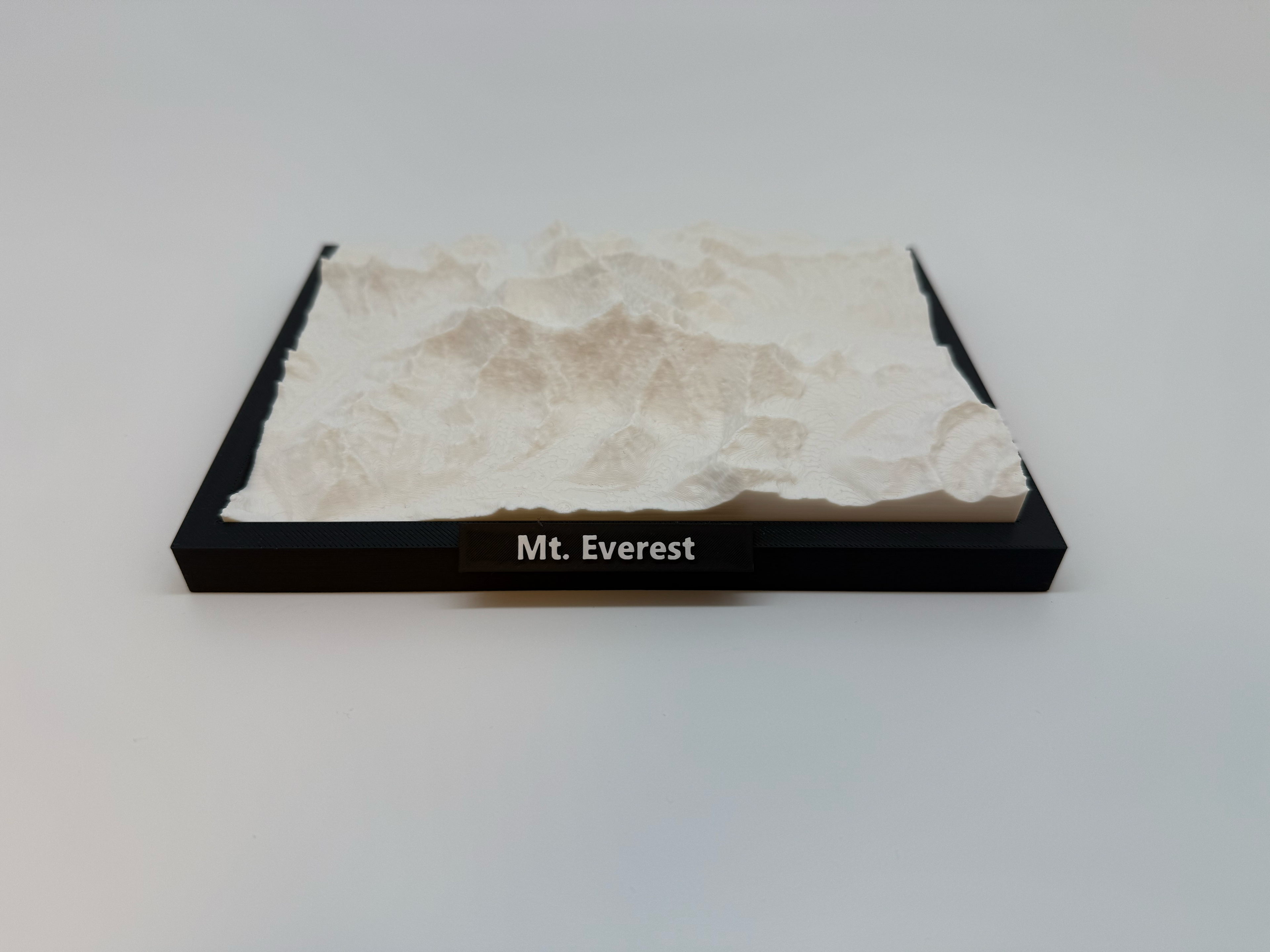 3D Printed Miniature of Mount Everest – Detailed Relief Model of the Highest Mountain in the World - Premium Quality