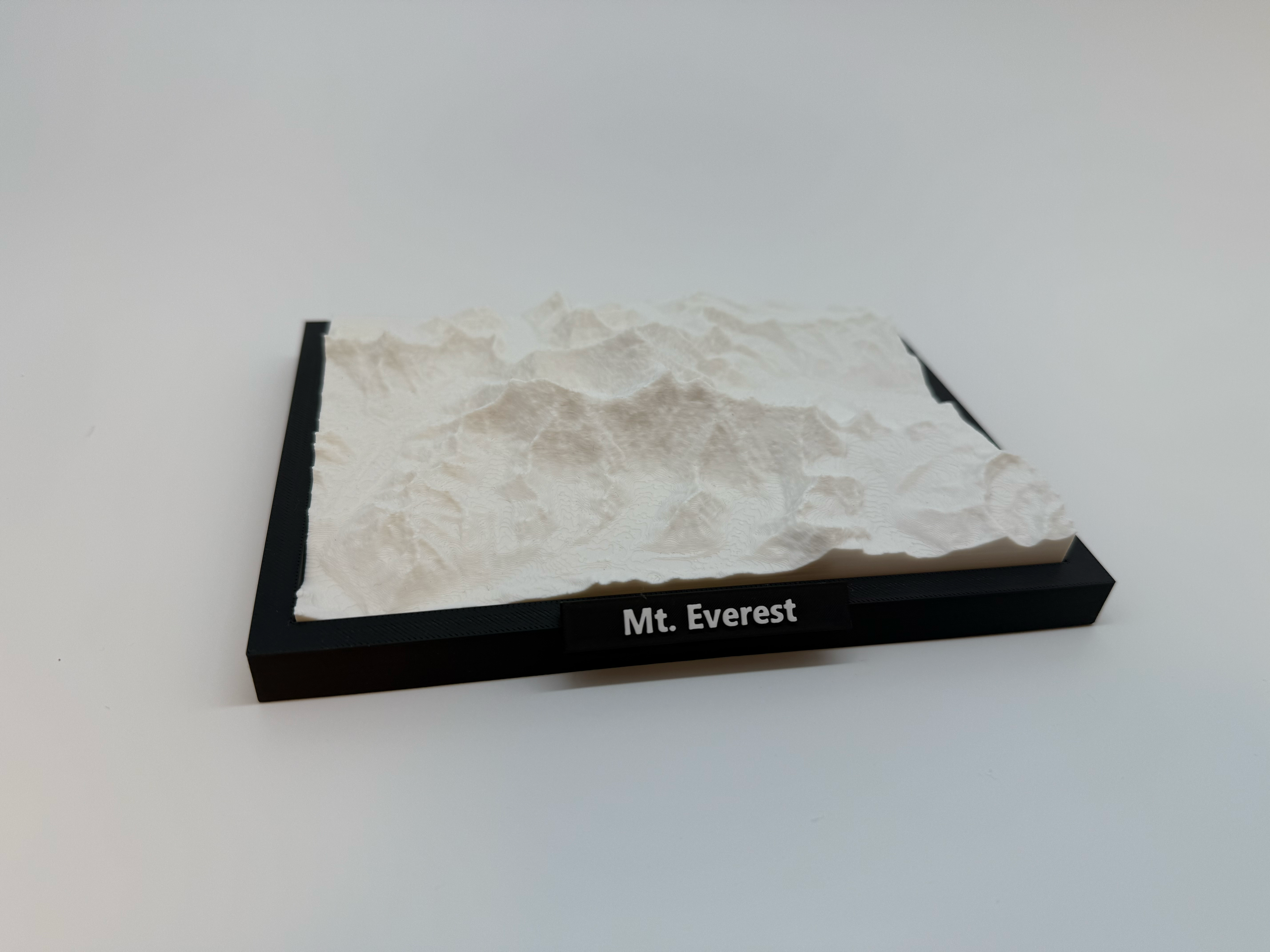 3D Printed Miniature of Mount Everest – Detailed Relief Model of the Highest Mountain in the World - Premium Quality