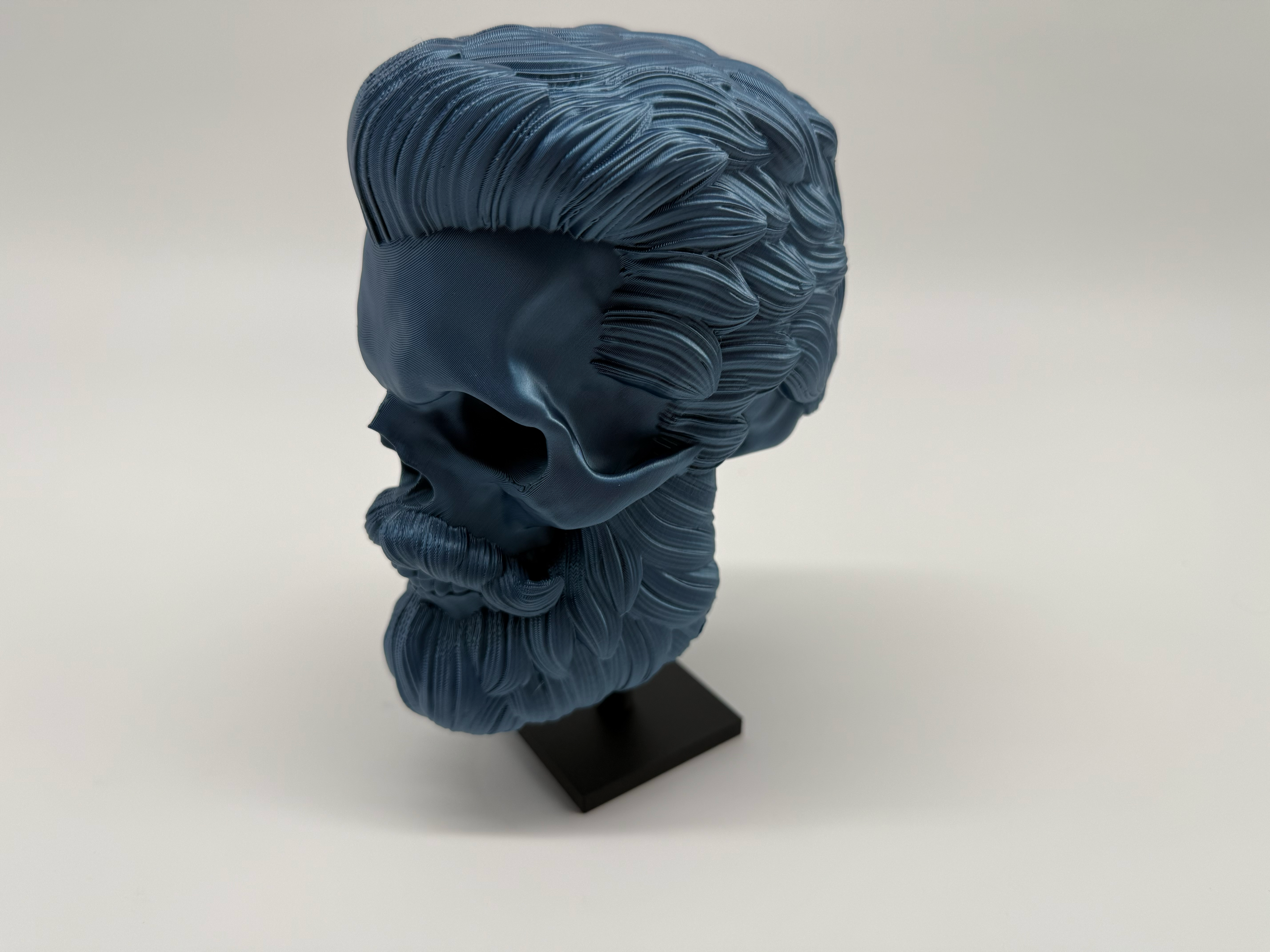Human Skull With Beard - Premium Quality