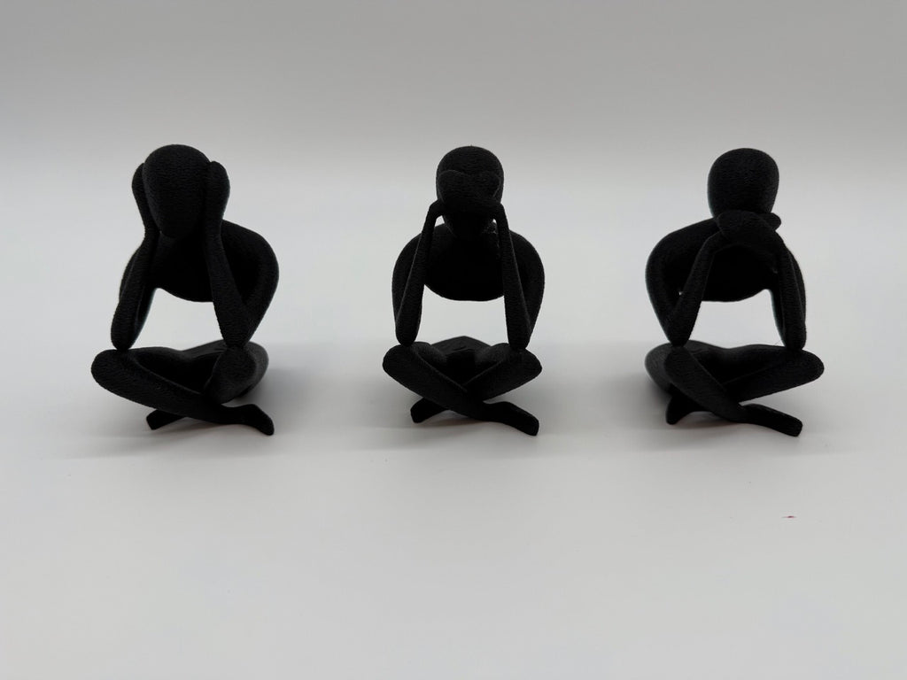 "Hear, See and Be Silent" Images – Minimalist Design - Premium Quality