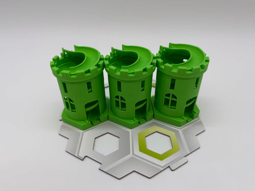 GraviTrax-kompatible Burgtürme – 3er-Set, Weiß – Premium-Qualität