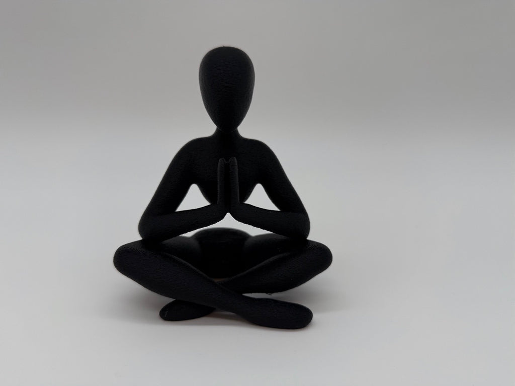 Minimalistische 3D-gedruckte Yoga-Statue – Meditations- und Achtsamkeitsdekoration – Premiumqualität