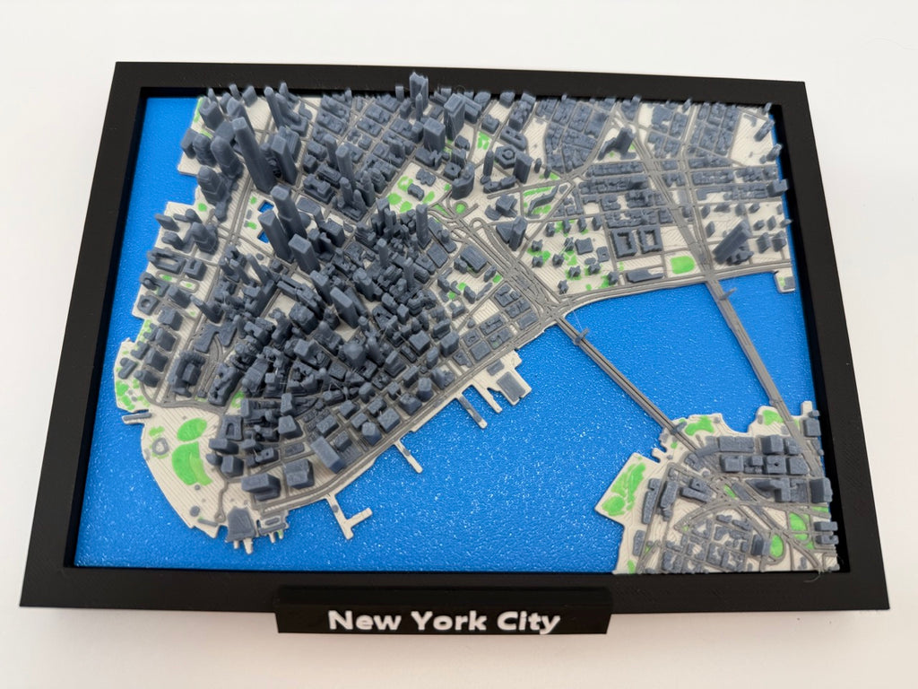 New York City Skyline - Gedetailleerde Stadskaart Decor en Cadeau - Premium Quality