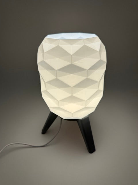 Designer Table Lamp 'Switch' with Geometric Pattern and Black Base – Modern Mood Lighting