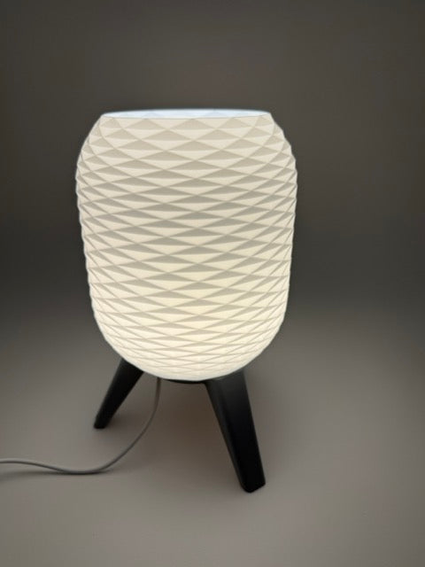Designer Table Lamp 'Switch' with Geometric Pattern and Black Base – Modern Mood Lighting