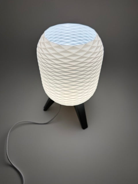 Designer Table Lamp 'Switch' with Geometric Pattern and Black Base – Modern Mood Lighting