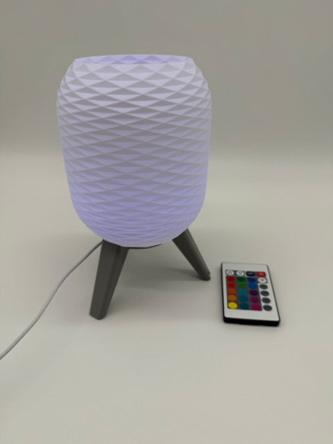 Designer Table Lamp 'Switch' with Geometric Pattern and Black Base – Modern Mood Lighting