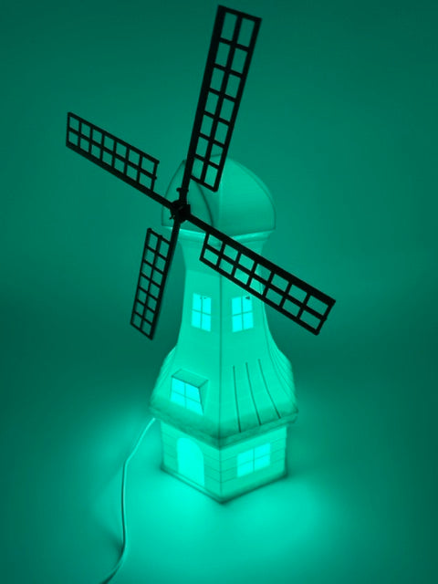 Decorative table lamp 'Mill' in the shape of a windmill - unique mood lamp with warm light