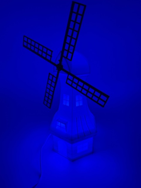 Decorative table lamp 'Mill' in the shape of a windmill - unique mood lamp with warm light