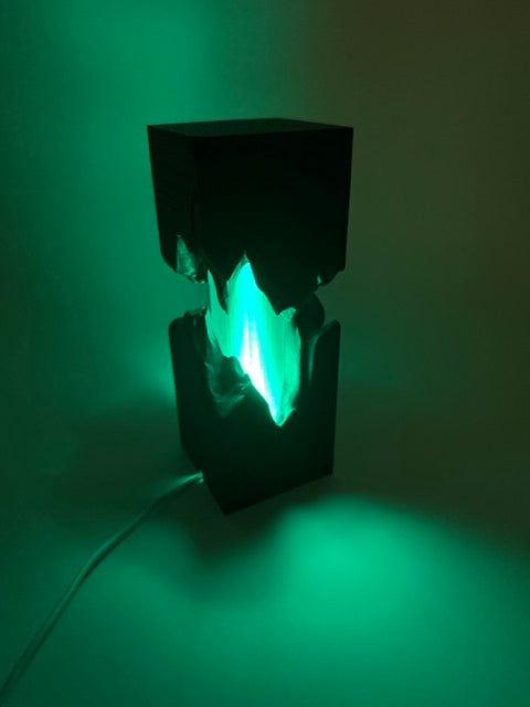 Designer Table Lamp 'Split' with Split Black Design and Color Change – Mood Lamp with Remote Control